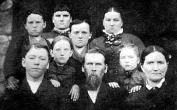 Calvin B. Walker and family,
          circa 1882-85.