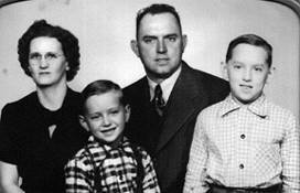 Cecil Wollard family,
            circa 1950.