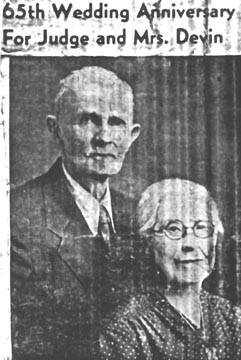 Elijah and Catherine (Eaton) Devin, 1939.