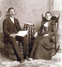 Ira and Mary (Keltner) Austin, wedding picture.